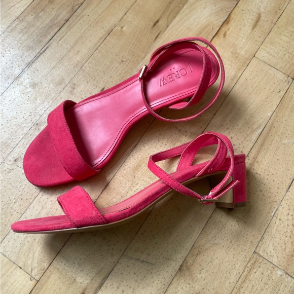 J.‎ Crew pink heels women’s size 7 wrap suede Sleek Minimalist Design - Picture 1 of 8